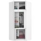   AKORD CLP Sarok Ruhásszekrény Felső Szekrénnyel Fehér 235cm