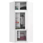   AKORD CLP Sarok Ruhásszekrény Felső Szekrénnyel Fehér 235cm
