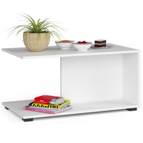 AKORD Margo Modern Dohányzóasztal Laminált Fehér