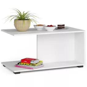 AKORD Margo Modern Dohányzóasztal Laminált Fehér