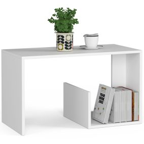 AKORD Paul Modern Dohányzóasztal Laminált Fehér