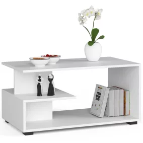 AKORD Pin Modern Fehér Dohányzóasztal Laminált