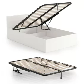   AKORD Furniture Factory Fém Ágyrács Emelőmechanizmussal 28 Léccel Fekete 100x200 cm