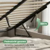 AKORD Furniture Factory Fém Ágyrács Emelőmechanizmussal 28 Léccel Fekete 100x200 cm
