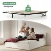 AKORD Furniture Factory fém ágyrács emelőmechanizmussal 28 léccel osztott 140x200 cm fekete
