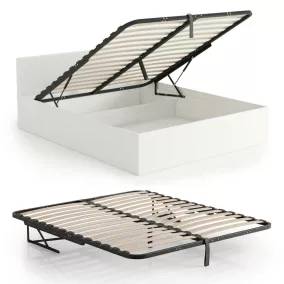   AKORD Furniture Factory fém ágyrács emelőmechanizmussal 28 léccel osztott 160x200 cm fekete