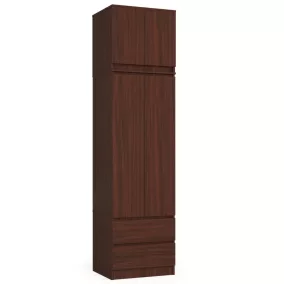   AKORD Star Magasított Ruhásszekrény Wenge 2 Ajtós 2 Fiókos