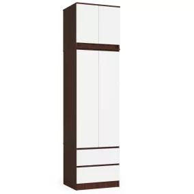   AKORD STAR Hálószobai Rátétszekrény Laminált Wenge-Fehér 60cm