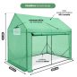   AKORD kerti fóliasátor üvegház 1 ajtóval 2 ablakkal zöld 200x140x200 cm