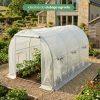 AKORD fóliasátor üvegház tunel fehér 200x300x200 cm 1 ajtó 6 ablak UV szűrő