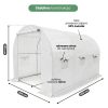 AKORD fóliasátor üvegház tunel fehér 200x300x200 cm 1 ajtó 6 ablak UV szűrő