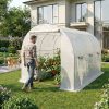 AKORD fóliasátor üvegház tunel fehér 200x300x200 cm 1 ajtó 6 ablak UV szűrő