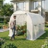 AKORD fóliasátor üvegház tunel fehér 200x300x200 cm 1 ajtó 6 ablak UV szűrő