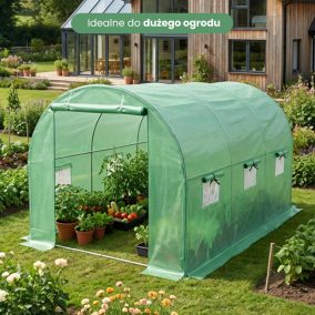   AKORD fóliaház alagút 1 ajtó 6 ablak zöld 200x300x200 cm