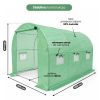 AKORD fóliaház alagút 1 ajtó 6 ablak zöld 200x300x200 cm