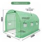   AKORD fóliaház alagút 1 ajtó 6 ablak zöld 200x300x200 cm