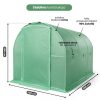 AKORD Furniture Factory Fóliasátor Tunel Fémkapuval 6 Ablakkal Zöld 200x300x200 cm