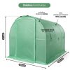 AKORD Furniture Factory Fóliasátor Tunel Fémkapuval 6 Ablakkal Zöld 200x300x200 cm