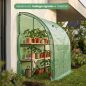   AKORD Fóliasátras Fali Üvegház Zöld 100x200x210 cm UV Szűrővel