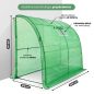   AKORD Fóliasátras Fali Üvegház Zöld 100x200x210 cm UV Szűrővel