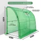  AKORD Fóliasátras Fali Üvegház Zöld 100x200x210 cm UV Szűrővel