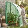 AKORD Fóliasátras Fali Üvegház Zöld 100x200x210 cm UV Szűrővel