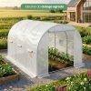 AKORD Fóliasátor Tunel Fehér 200x300x200 cm Felhajtható Oldalfalakkal 1 Ajtó 6 Ablak