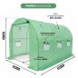   AKORD Furniture Factory kerti fóliaház alagút rolós oldalfalakkal 1 ajtó 6 ablak zöld 200x300x200 cm