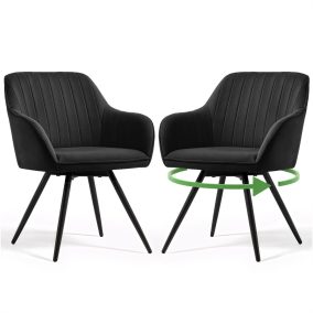 AKORD TURNO Forgó Szék Welur Fekete Prémium Kárpitozás