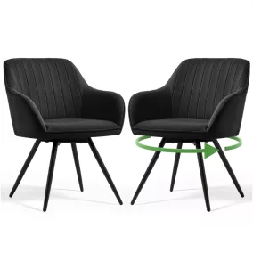 AKORD TURNO Forgó Szék Welur Fekete Prémium Kárpitozás