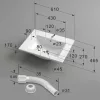 AKORD NORDIS beépíthető mosdó kerámia 61 cm fehér