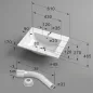 AKORD NORDIS beépíthető mosdó kerámia 61 cm fehér
