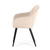 AKORD VELTO kárpitozott szék welur bézs rombusz steppelt fekete lábak