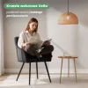 AKORD VELTO Kárpitozott Étkezőszék Welúr Fekete Rombusz Steppelt