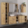 AKORD VAMI 90 Fali Fürdőszobai Mosdószekrény Artisan Tölgy/Kasmír