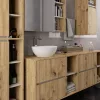 AKORD VAMI 90 Fali Fürdőszobai Mosdószekrény Artisan Tölgy/Kasmír
