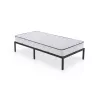 AKORD Furniture Factory Összecsukható Fém Ágykeret Matraccal 90x190 cm Fekete 6 Lábbal 10 Léccel