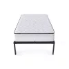 AKORD Furniture Factory Összecsukható Fém Ágykeret Matraccal 90x190 cm Fekete 6 Lábbal 10 Léccel