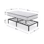   AKORD Furniture Factory Összecsukható Fém Ágykeret Matraccal 90x190 cm Fekete 6 Lábbal 10 Léccel