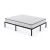 AKORD Furniture Factory Összecsukható Fém Ágykeret Rugós Matraccal 140x190 cm Fekete 9 Lábbal 20 Léccel