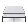 AKORD Furniture Factory Összecsukható Fém Ágykeret Rugós Matraccal 140x190 cm Fekete 9 Lábbal 20 Léccel