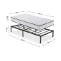   AKORD Furniture Factory Összecsukható Fém Ágykeret Matraccal 90x200 cm Fekete 6 Lábbal