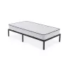AKORD Furniture Factory Összecsukható Fém Ágykeret Rugós Matraccal 100x200 cm Fekete 6 Lábbal