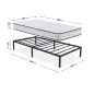   AKORD Furniture Factory Összecsukható Fém Ágykeret Rugós Matraccal 100x200 cm Fekete 6 Lábbal
