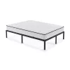 AKORD Furniture Factory Összecsukható Fém Ágykeret Rugós Matraccal 120x200 cm Fekete 9 Lábbal 20 Léccel