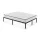 AKORD Furniture Factory Összecsukható Fém Ágykeret Rugós Matraccal 120x200 cm Fekete 9 Lábbal 20 Léccel