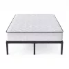 AKORD Furniture Factory Összecsukható Fém Ágykeret Rugós Matraccal 120x200 cm Fekete 9 Lábbal 20 Léccel