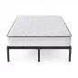   AKORD Furniture Factory Összecsukható Fém Ágykeret Rugós Matraccal 120x200 cm Fekete 9 Lábbal 20 Léccel