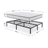 AKORD Furniture Factory Összecsukható Fém Ágykeret Rugós Matraccal 120x200 cm Fekete 9 Lábbal 20 Léccel
