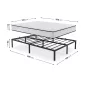   AKORD Furniture Factory Összecsukható Fém Ágykeret Rugós Matraccal 120x200 cm Fekete 9 Lábbal 20 Léccel